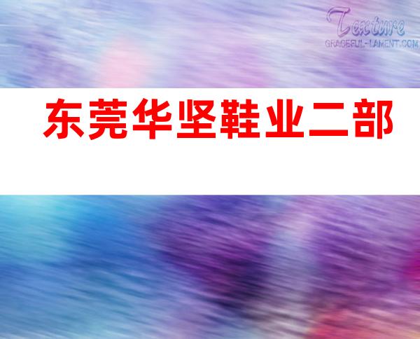 东莞华坚鞋业二部