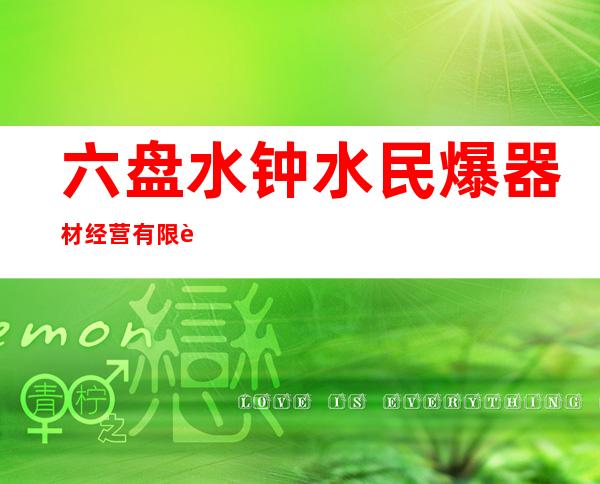 六盘水钟水民爆器材经营有限责任公司