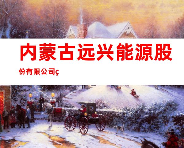 内蒙古远兴能源股份有限公司碱湖试验站
