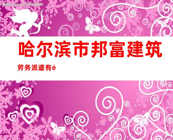 哈尔滨市邦富建筑劳务派遣有限公司