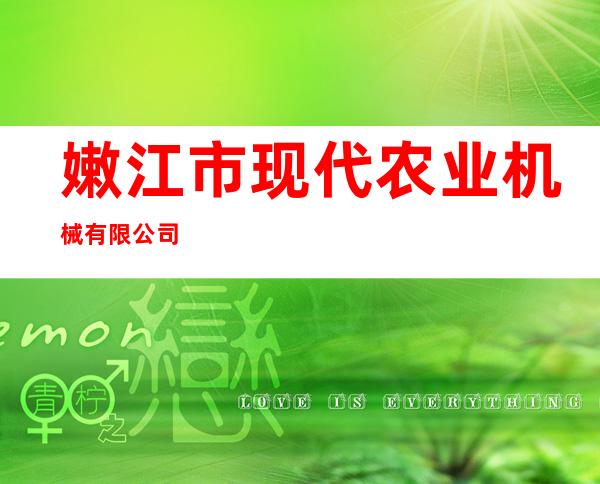 嫩江市现代农业机械有限公司