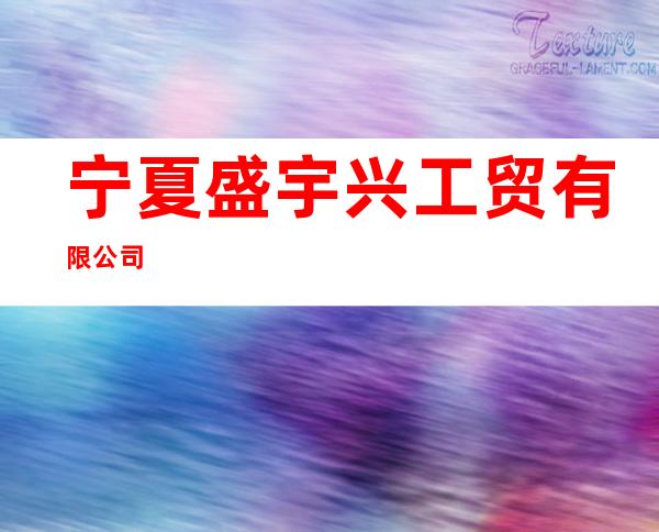 宁夏盛宇兴工贸有限公司