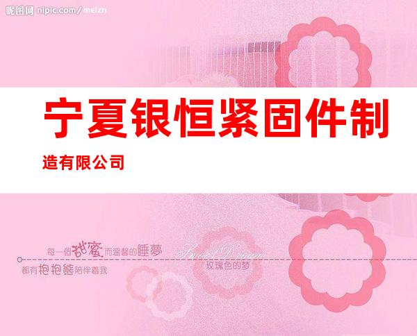 宁夏银恒紧固件制造有限公司