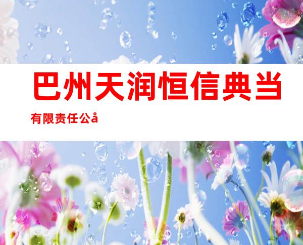 巴州天润恒信典当有限责任公司