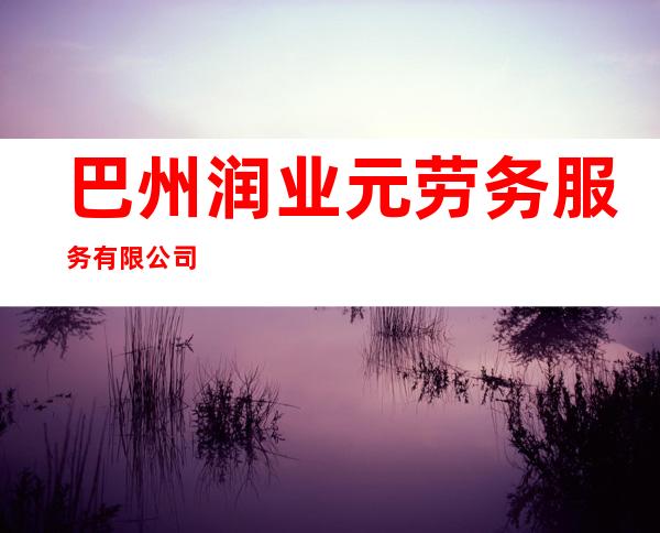巴州润业元劳务服务有限公司