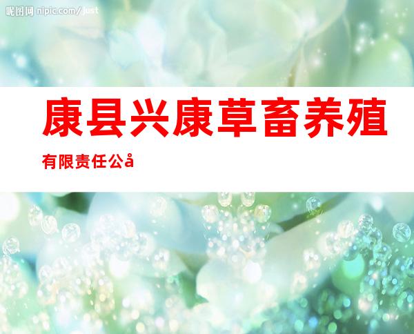 康县兴康草畜养殖有限责任公司
