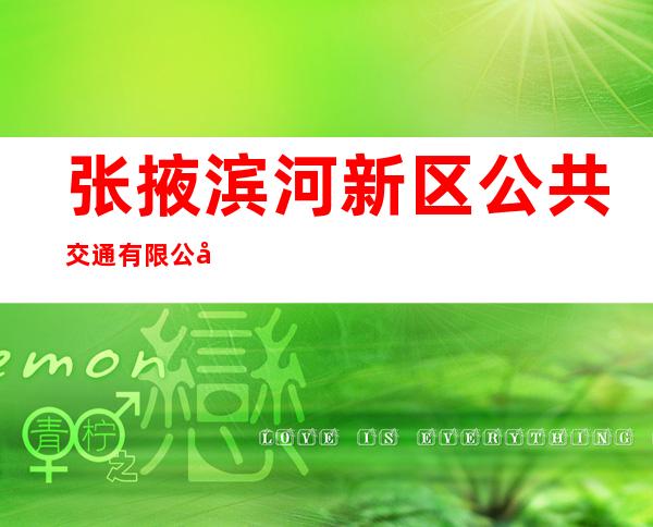 张掖滨河新区公共交通有限公司