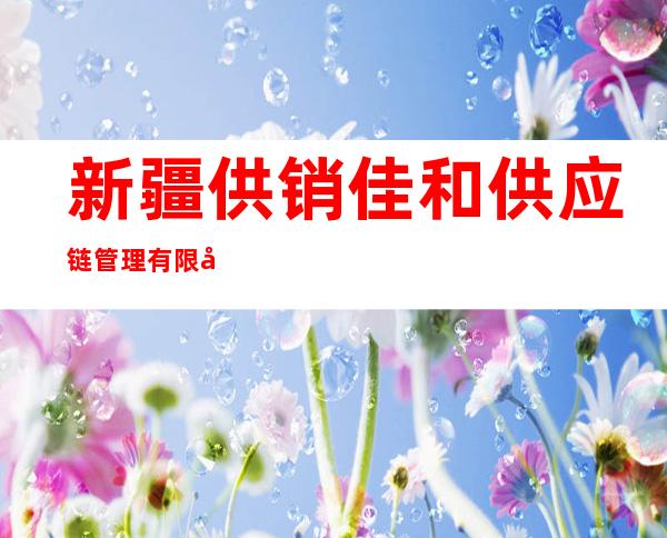 新疆供销佳和供应链管理有限公司