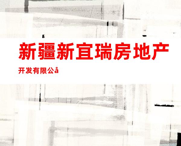新疆新宜瑞房地产开发有限公司