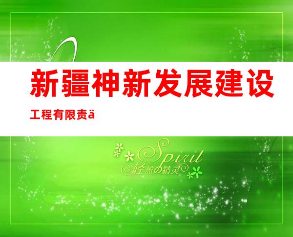 新疆神新发展建设工程有限责任公司