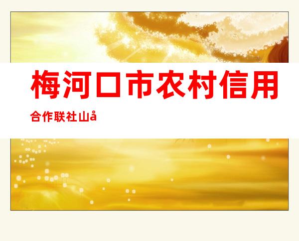 梅河口市农村信用合作联社山城镇信用社