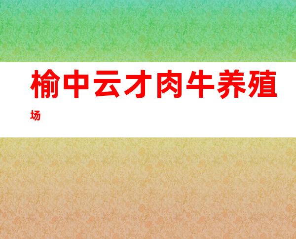 榆中云才肉牛养殖场