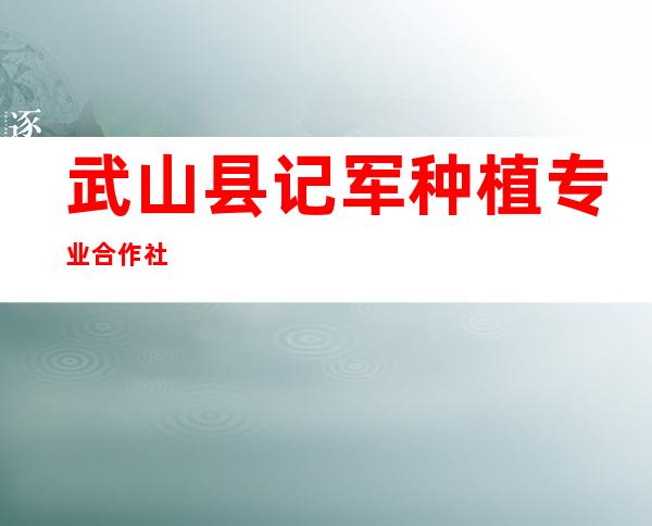 武山县记军种植专业合作社