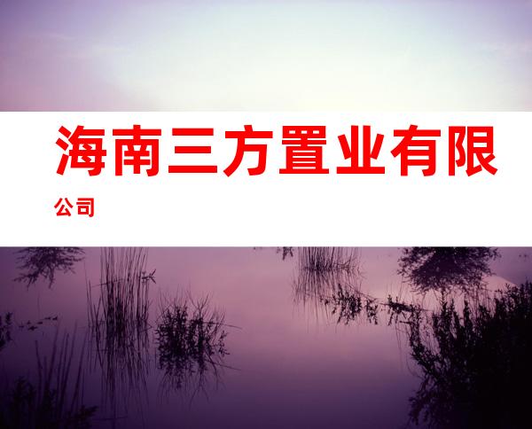 海南三方置业有限公司