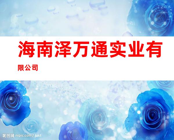 海南泽万通实业有限公司