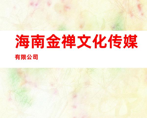 海南金禅文化传媒有限公司