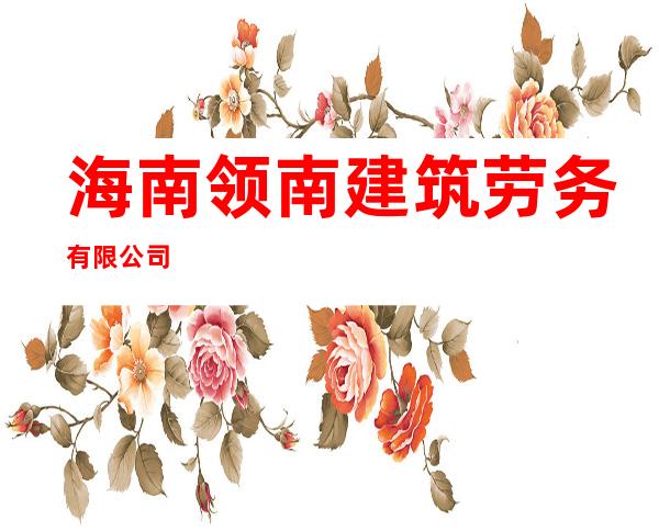 海南领南建筑劳务有限公司