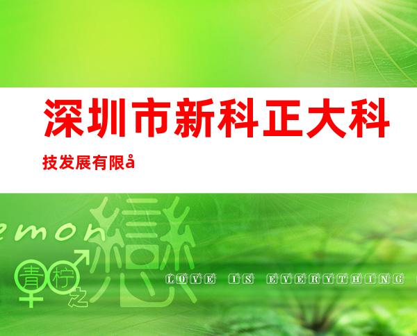 深圳市新科正大科技发展有限公司