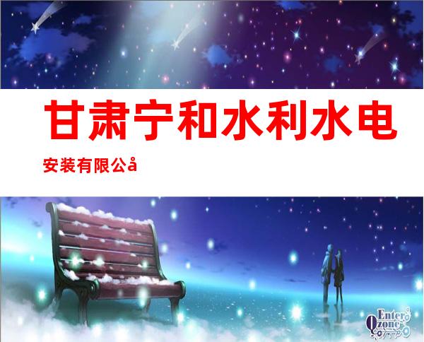 甘肃宁和水利水电安装有限公司
