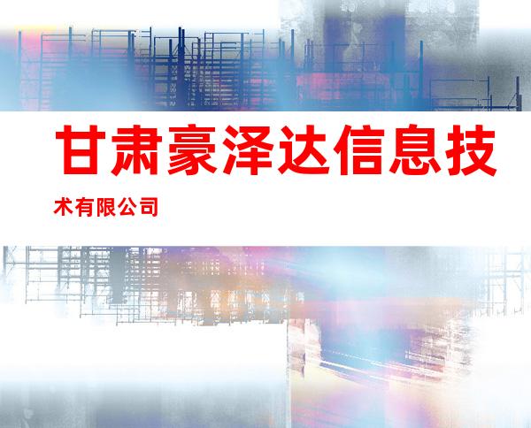 甘肃豪泽达信息技术有限公司