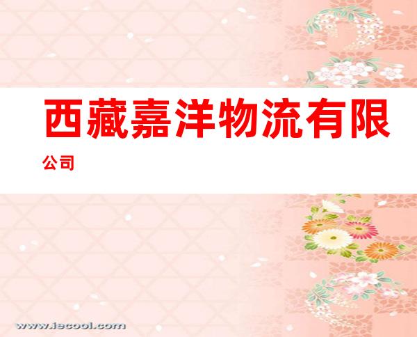 西藏嘉洋物流有限公司