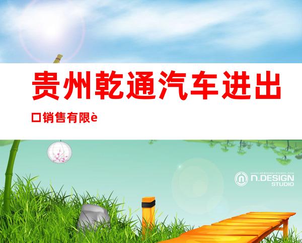 贵州乾通汽车进出口销售有限责任公司