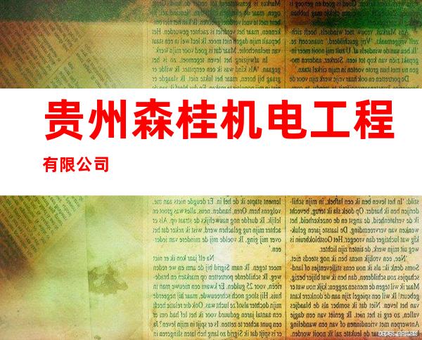 贵州森桂机电工程有限公司