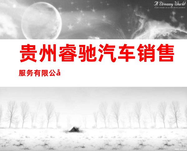 贵州睿驰汽车销售服务有限公司