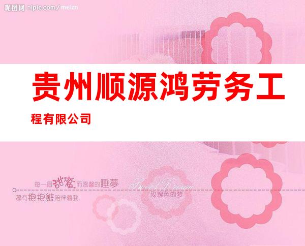 贵州顺源鸿劳务工程有限公司