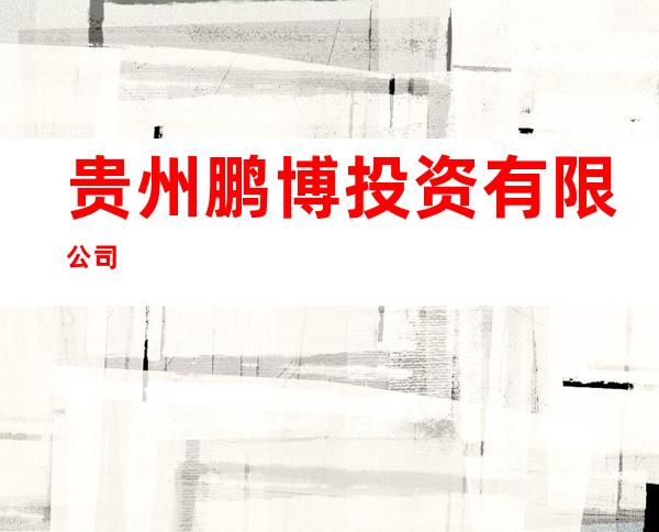 贵州鹏博投资有限公司