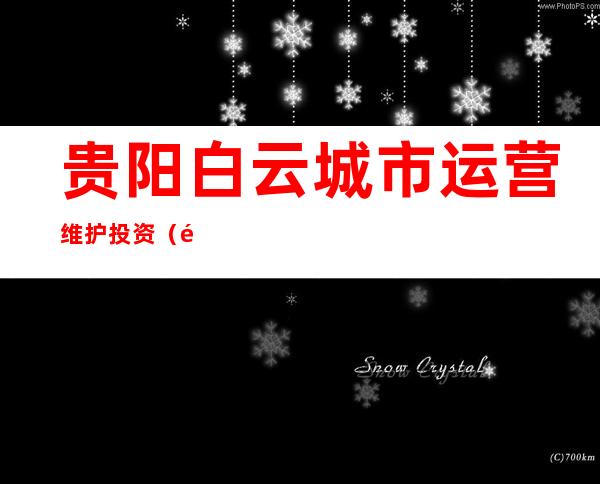 贵阳白云城市运营维护投资(集团)股份公司