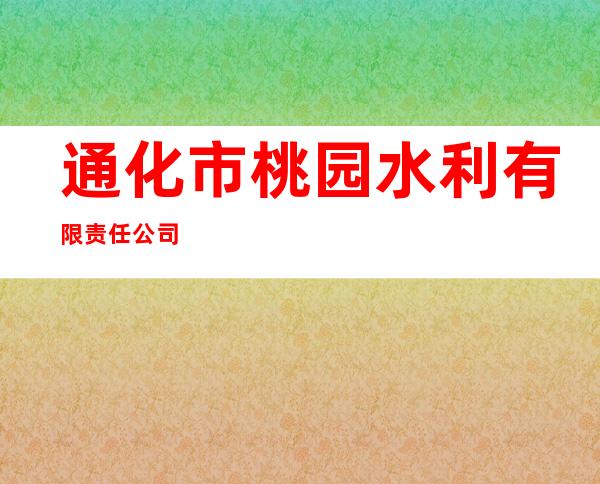 通化市桃园水利有限责任公司