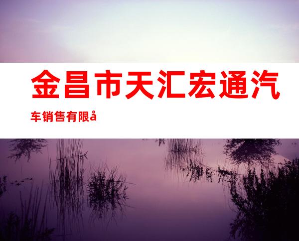 金昌市天汇宏通汽车销售有限公司