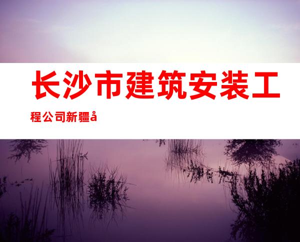 长沙市建筑安装工程公司新疆分公司