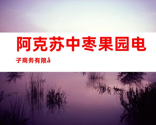 阿克苏中枣果园电子商务有限公司