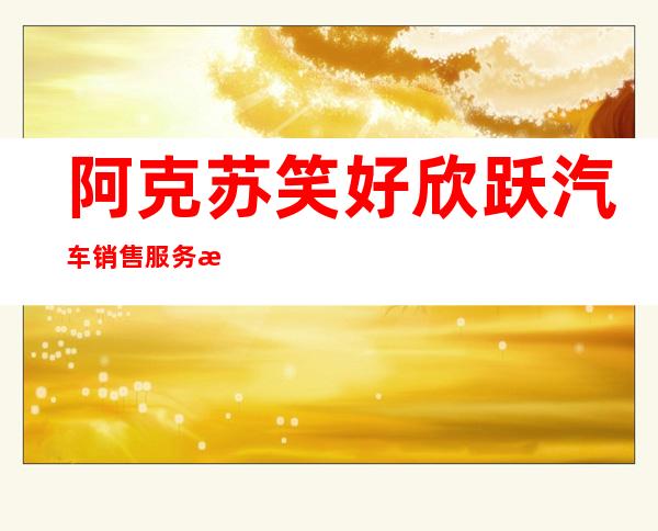 阿克苏笑好欣跃汽车销售服务有限公司