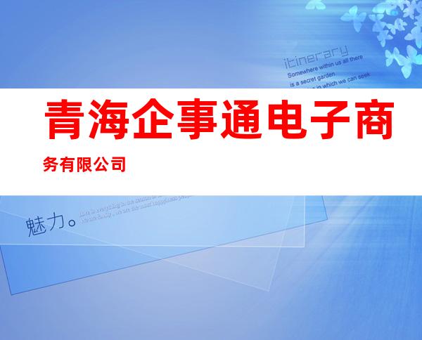 青海企事通电子商务有限公司