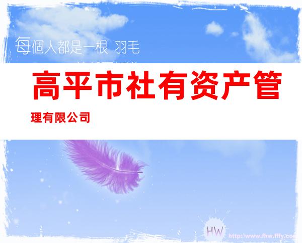 高平市社有资产管理有限公司