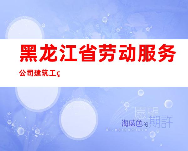 黑龙江省劳动服务公司建筑工程公司