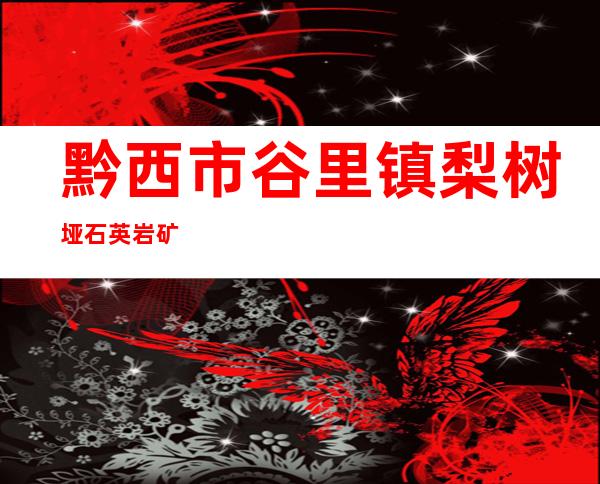 黔西市谷里镇梨树垭石英岩矿
